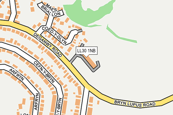LL30 1NB map - OS OpenMap – Local (Ordnance Survey)