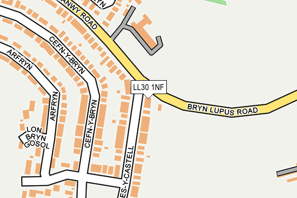 LL30 1NF map - OS OpenMap – Local (Ordnance Survey)