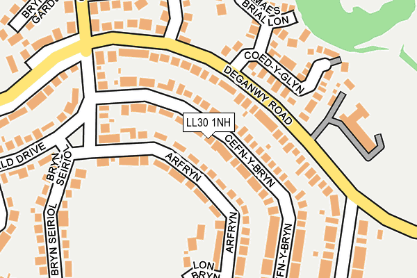 LL30 1NH map - OS OpenMap – Local (Ordnance Survey)