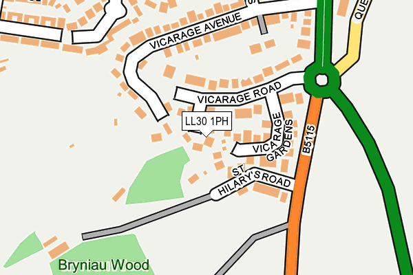 LL30 1PH map - OS OpenMap – Local (Ordnance Survey)