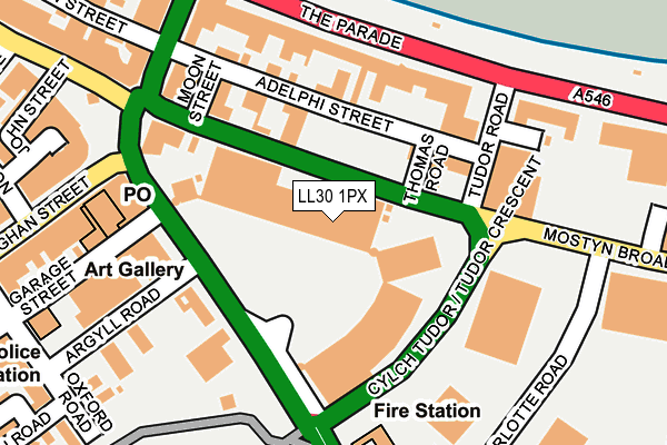 LL30 1PX map - OS OpenMap – Local (Ordnance Survey)