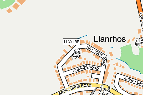 LL30 1RF map - OS OpenMap – Local (Ordnance Survey)