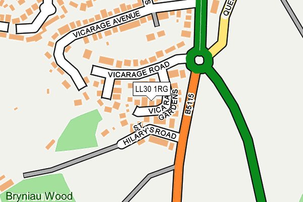 LL30 1RG map - OS OpenMap – Local (Ordnance Survey)