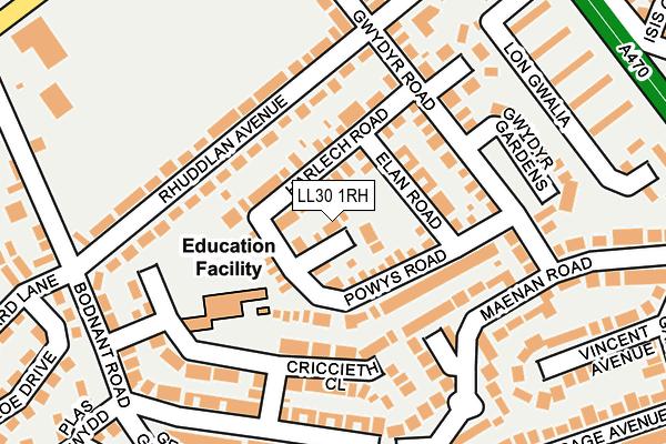 LL30 1RH map - OS OpenMap – Local (Ordnance Survey)