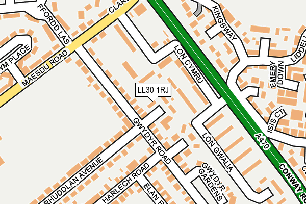LL30 1RJ map - OS OpenMap – Local (Ordnance Survey)