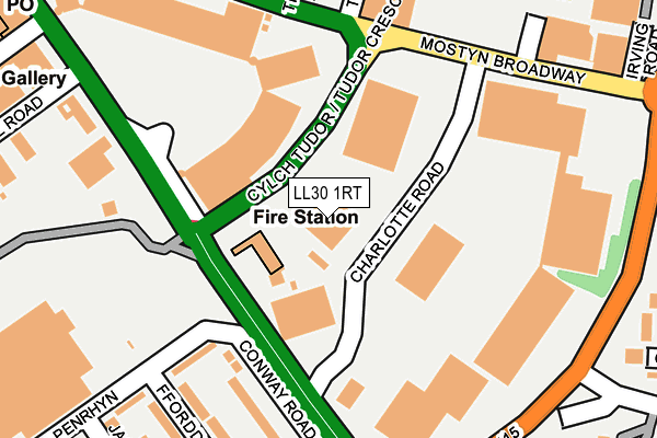 LL30 1RT map - OS OpenMap – Local (Ordnance Survey)