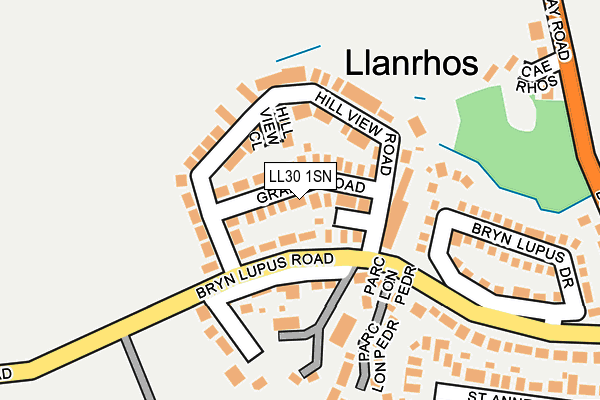 LL30 1SN map - OS OpenMap – Local (Ordnance Survey)
