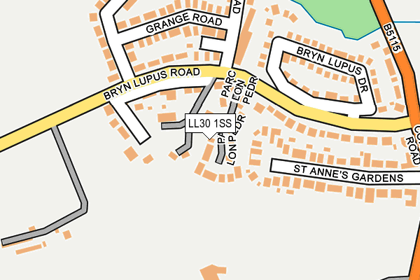 LL30 1SS map - OS OpenMap – Local (Ordnance Survey)