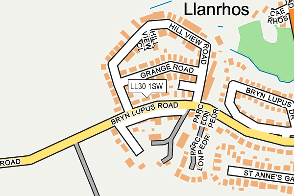 LL30 1SW map - OS OpenMap – Local (Ordnance Survey)