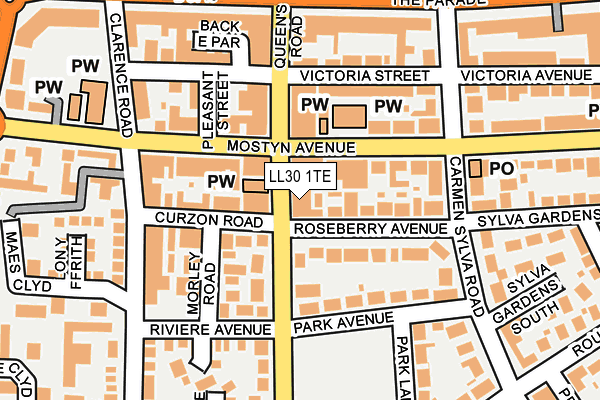 LL30 1TE map - OS OpenMap – Local (Ordnance Survey)