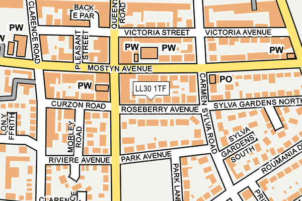 LL30 1TF map - OS OpenMap – Local (Ordnance Survey)