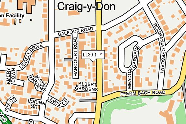 LL30 1TY map - OS OpenMap – Local (Ordnance Survey)