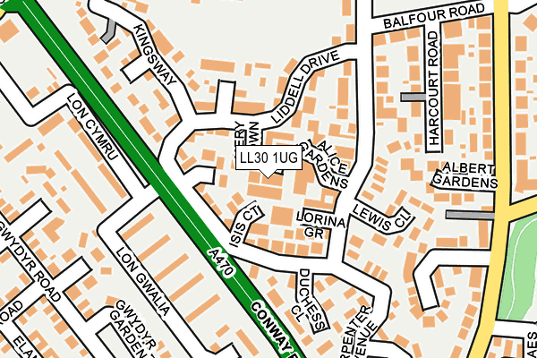 LL30 1UG map - OS OpenMap – Local (Ordnance Survey)