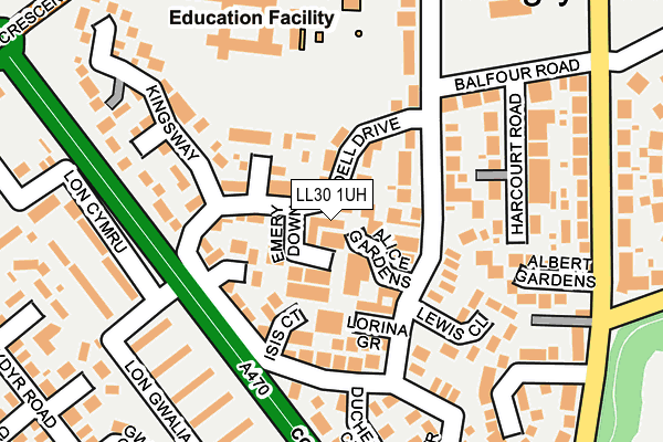 LL30 1UH map - OS OpenMap – Local (Ordnance Survey)