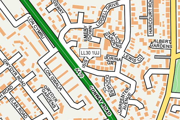 LL30 1UJ map - OS OpenMap – Local (Ordnance Survey)