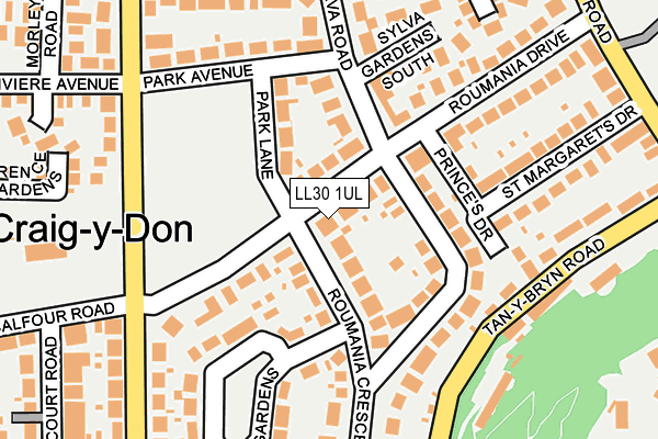 LL30 1UL map - OS OpenMap – Local (Ordnance Survey)