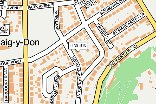 LL30 1UN map - OS OpenMap – Local (Ordnance Survey)