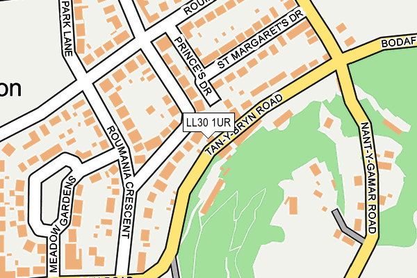 LL30 1UR map - OS OpenMap – Local (Ordnance Survey)