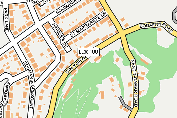 LL30 1UU map - OS OpenMap – Local (Ordnance Survey)