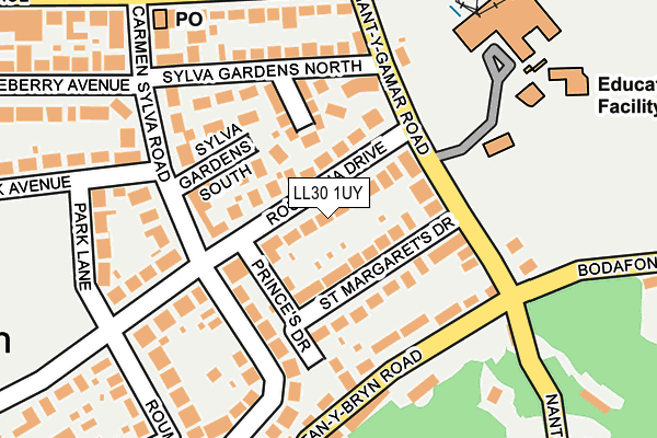 LL30 1UY map - OS OpenMap – Local (Ordnance Survey)