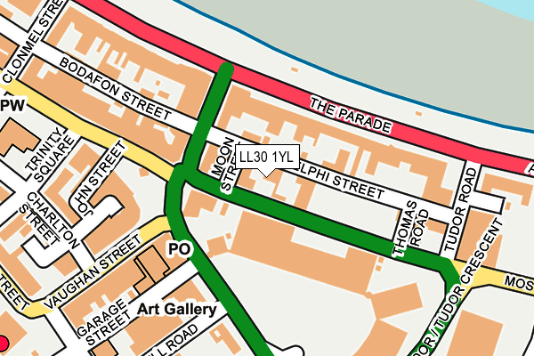 LL30 1YL map - OS OpenMap – Local (Ordnance Survey)