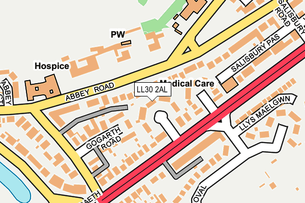 LL30 2AL map - OS OpenMap – Local (Ordnance Survey)