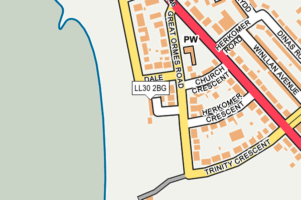 LL30 2BG map - OS OpenMap – Local (Ordnance Survey)