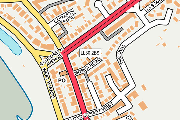 LL30 2BS map - OS OpenMap – Local (Ordnance Survey)