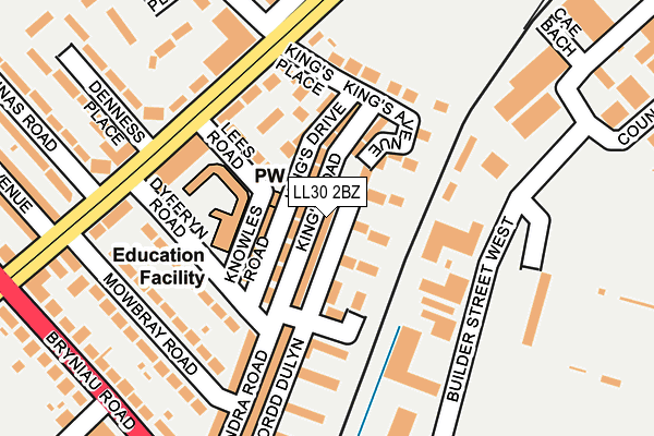 LL30 2BZ map - OS OpenMap – Local (Ordnance Survey)