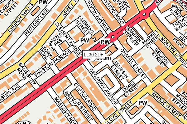 LL30 2DF map - OS OpenMap – Local (Ordnance Survey)