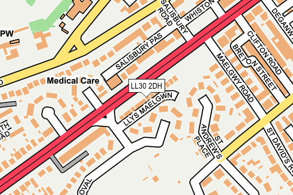 LL30 2DH map - OS OpenMap – Local (Ordnance Survey)