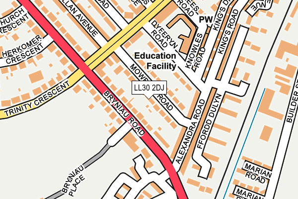 LL30 2DJ map - OS OpenMap – Local (Ordnance Survey)