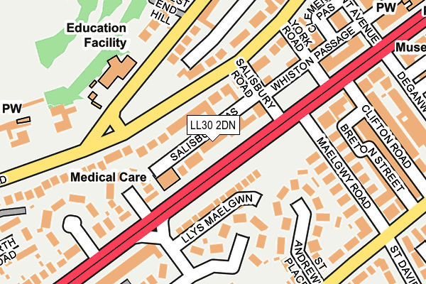 LL30 2DN map - OS OpenMap – Local (Ordnance Survey)