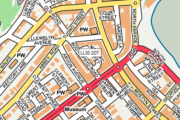 LL30 2DT map - OS OpenMap – Local (Ordnance Survey)