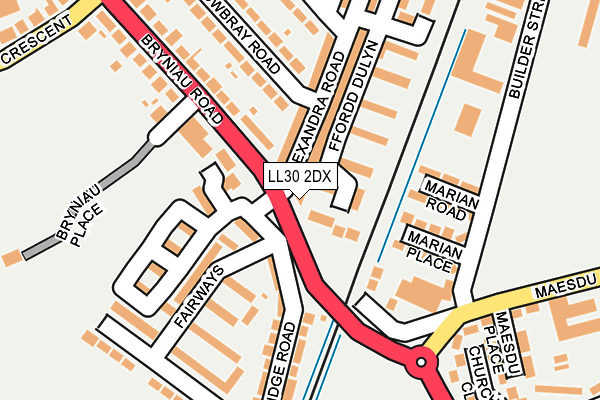 LL30 2DX map - OS OpenMap – Local (Ordnance Survey)