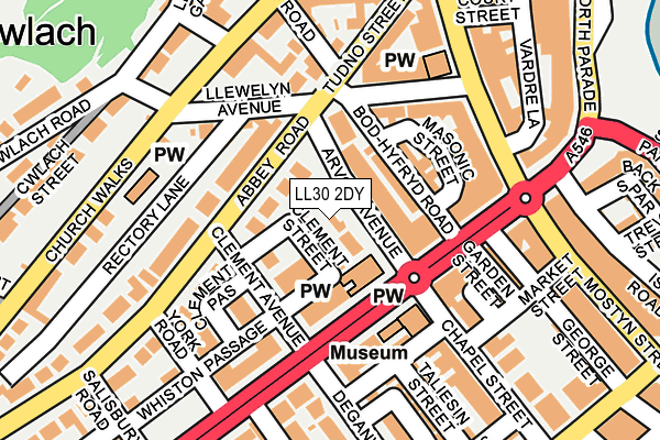 LL30 2DY map - OS OpenMap – Local (Ordnance Survey)