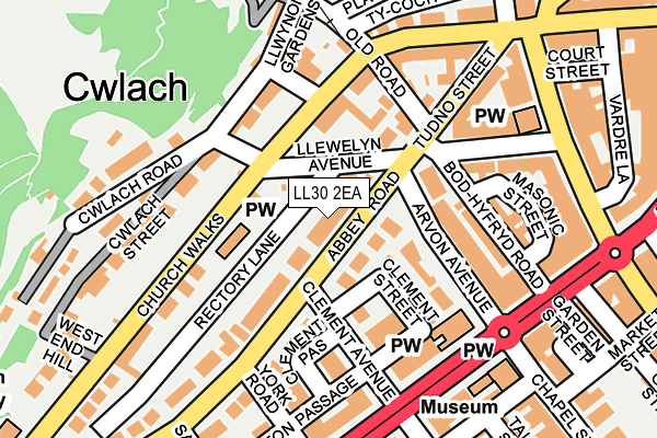 LL30 2EA map - OS OpenMap – Local (Ordnance Survey)