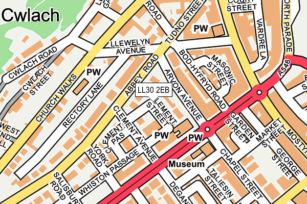 LL30 2EB map - OS OpenMap – Local (Ordnance Survey)