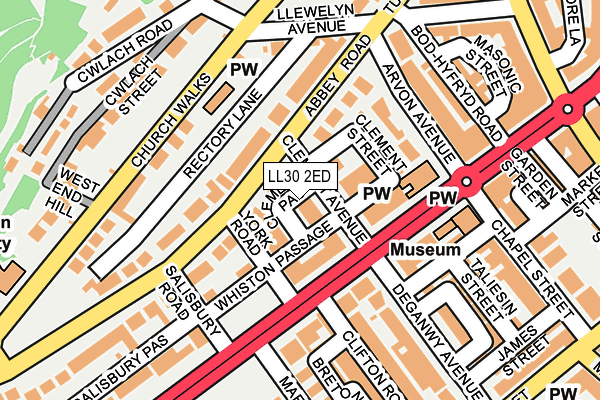 LL30 2ED map - OS OpenMap – Local (Ordnance Survey)