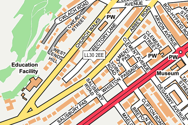 LL30 2EE map - OS OpenMap – Local (Ordnance Survey)