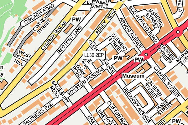 LL30 2EP map - OS OpenMap – Local (Ordnance Survey)