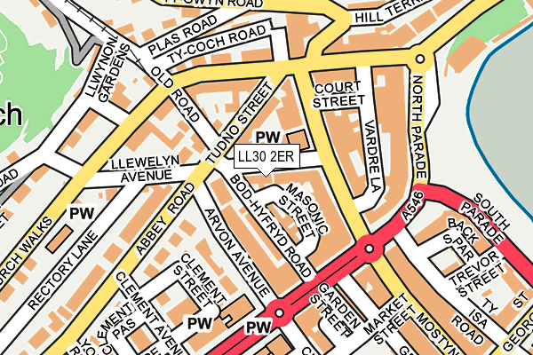 LL30 2ER map - OS OpenMap – Local (Ordnance Survey)