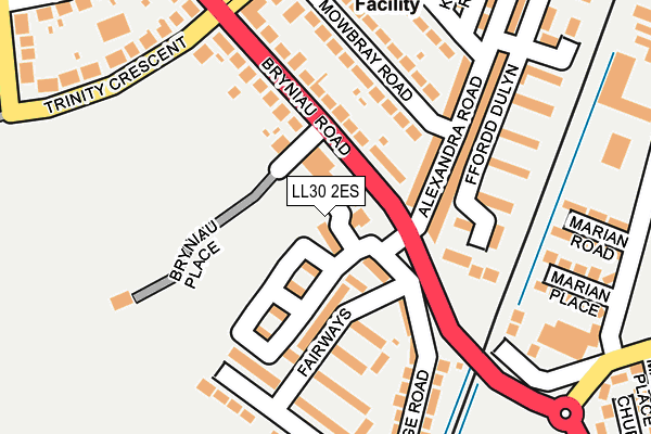 LL30 2ES map - OS OpenMap – Local (Ordnance Survey)