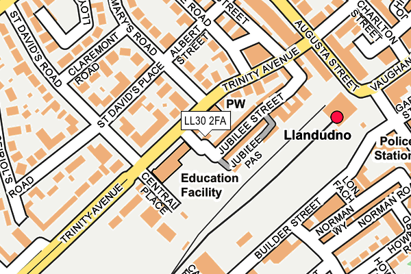 LL30 2FA map - OS OpenMap – Local (Ordnance Survey)