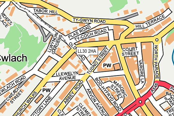 LL30 2HA map - OS OpenMap – Local (Ordnance Survey)