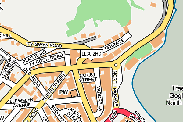LL30 2HD map - OS OpenMap – Local (Ordnance Survey)