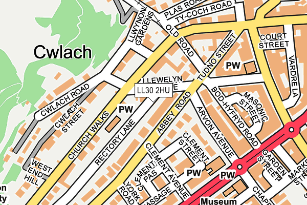 LL30 2HU map - OS OpenMap – Local (Ordnance Survey)