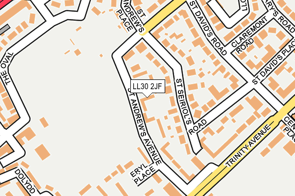 LL30 2JF map - OS OpenMap – Local (Ordnance Survey)