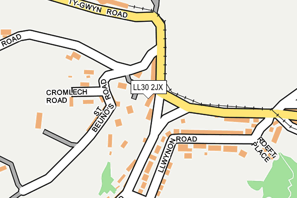 LL30 2JX map - OS OpenMap – Local (Ordnance Survey)