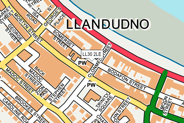 Map of THE ALEX LLANDUDNO LIMITED at local scale